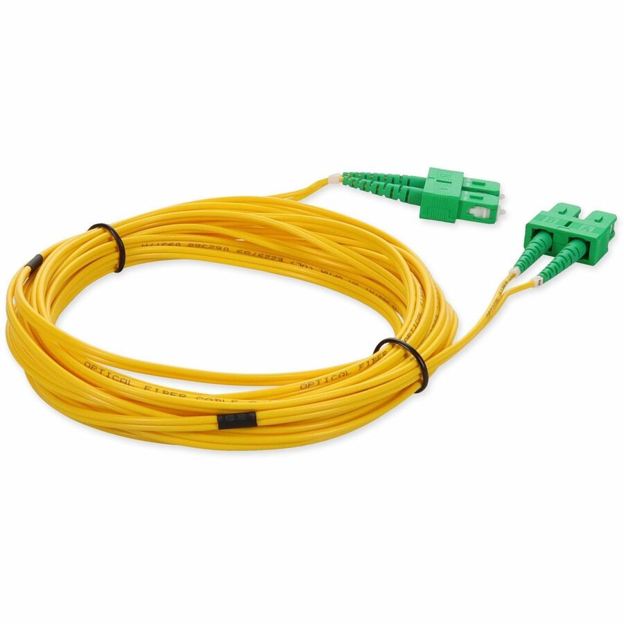 AddOn 5m ASC (Male) to ASC (Male) Yellow OS2 Duplex Fiber OFNR (Riser-Rated) Patch Cable