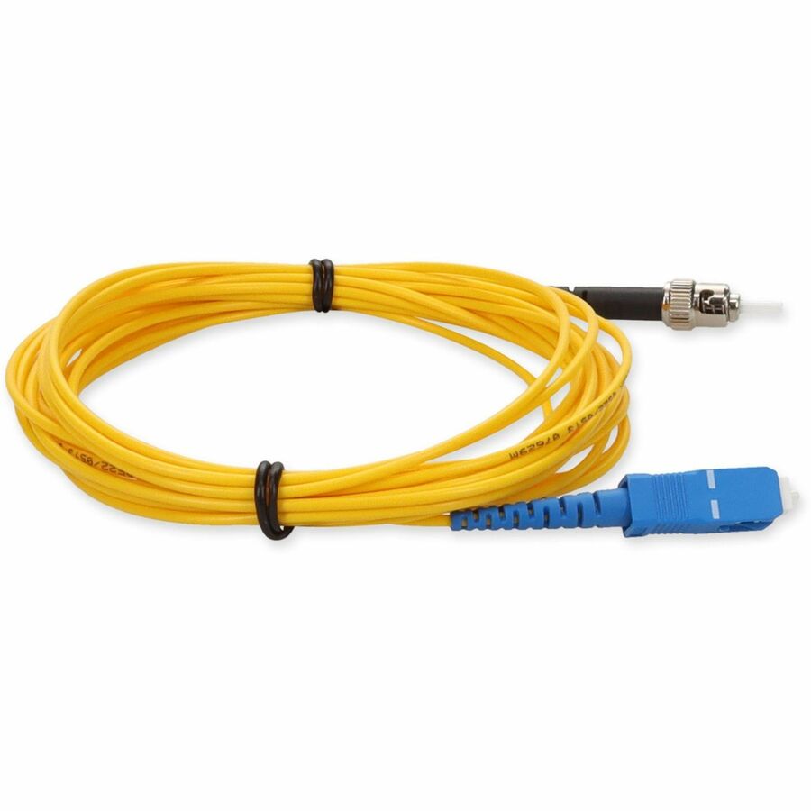 AddOn 3m SC (Male) to ST (Male) Yellow OS2 Simplex Fiber OFNR (Riser-Rated) Patch Cable