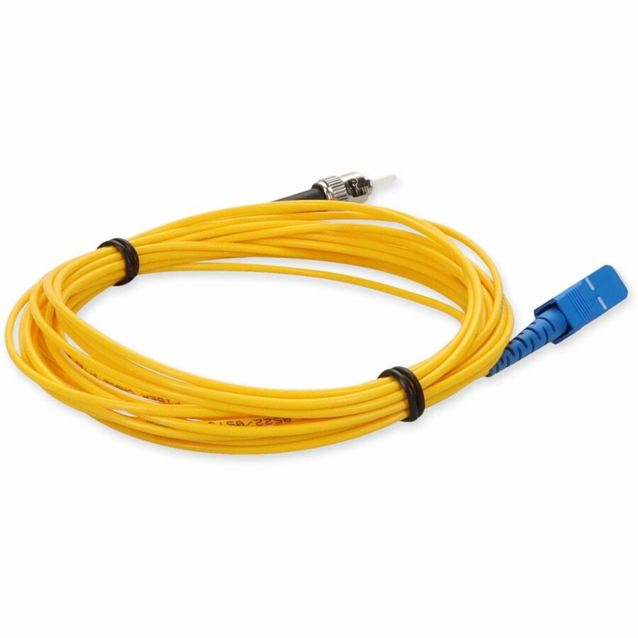 AddOn 3m SC (Male) to ST (Male) Yellow OS2 Simplex Fiber OFNR (Riser-Rated) Patch Cable