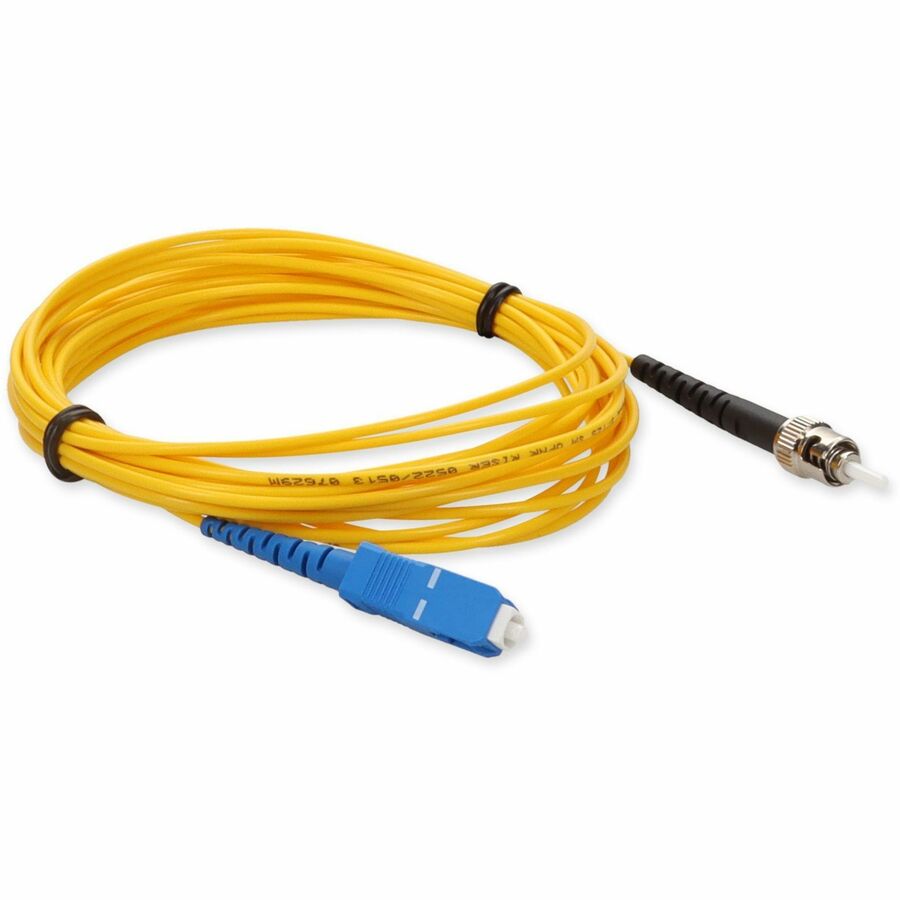 AddOn 5m SC (Male) to ST (Male) Yellow OS2 Simplex Fiber OFNR (Riser-Rated) Patch Cable