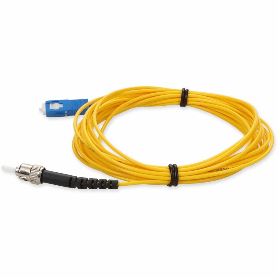 AddOn 5m SC (Male) to ST (Male) Yellow OS2 Simplex Fiber OFNR (Riser-Rated) Patch Cable