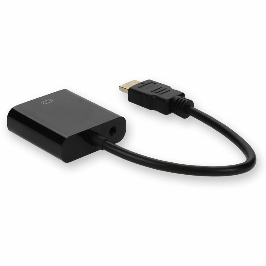 HDMI 1.3 Male to VGA Female Black Adapter Which Includes 3.5mm Audio and Micro USB Ports For Resolution Up to 1920x1200 (WUXGA)
