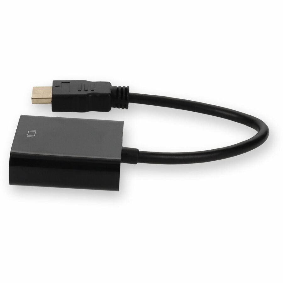 HDMI 1.3 Male to VGA Female Black Adapter Which Includes 3.5mm Audio and Micro USB Ports For Resolution Up to 1920x1200 (WUXGA)