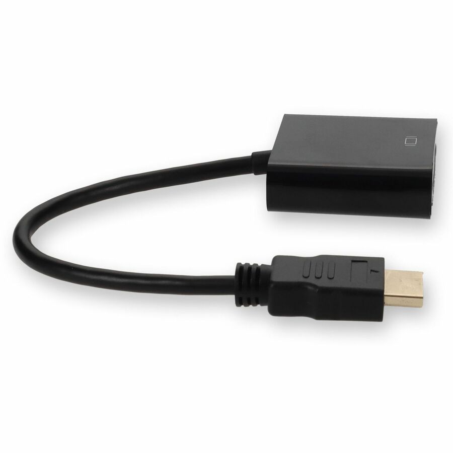 HDMI 1.3 Male to VGA Female Black Adapter Which Includes 3.5mm Audio and Micro USB Ports For Resolution Up to 1920x1200 (WUXGA)