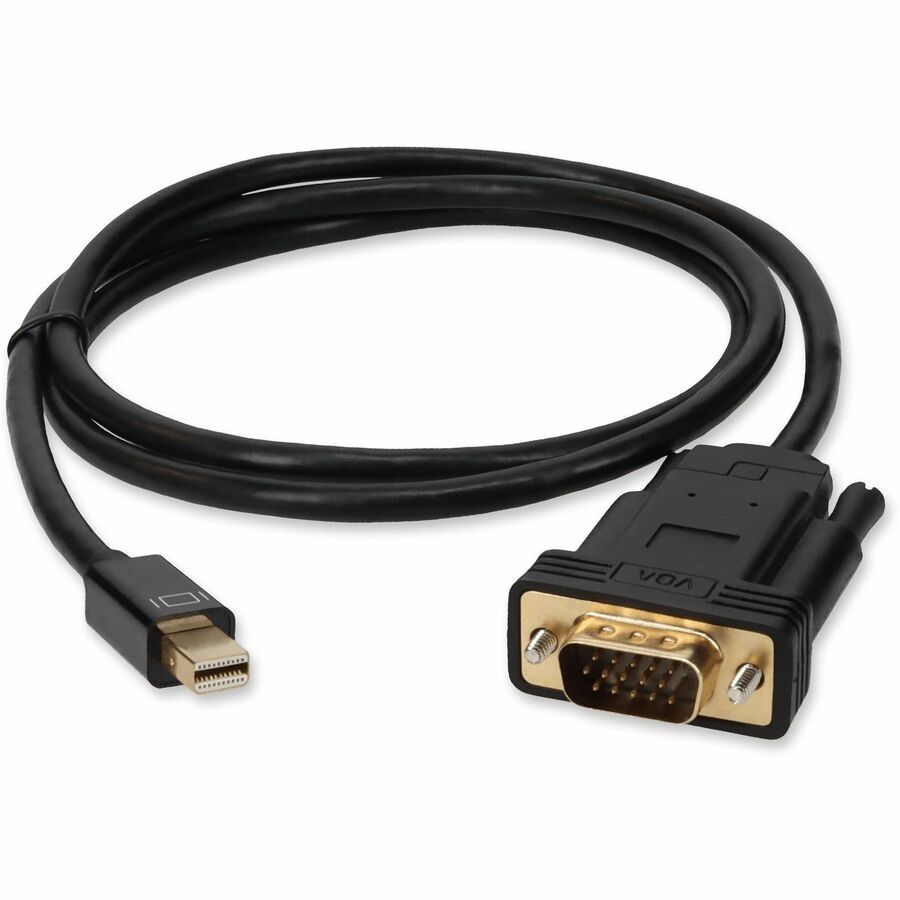 6ft Mini-DisplayPort 1.1 Male to VGA Male Black Cable For Resolution Up to 1920x1200 (WUXGA)