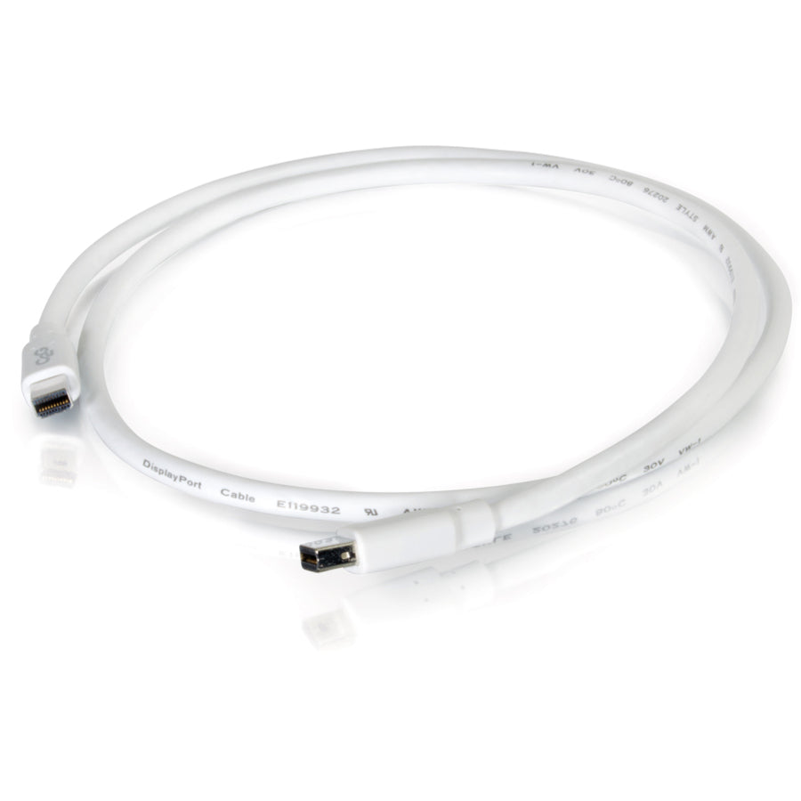Legrand C2G 6ft Mini DisplayPort Cable - Mini DP Cable - 4K 30Hz - White - M/M