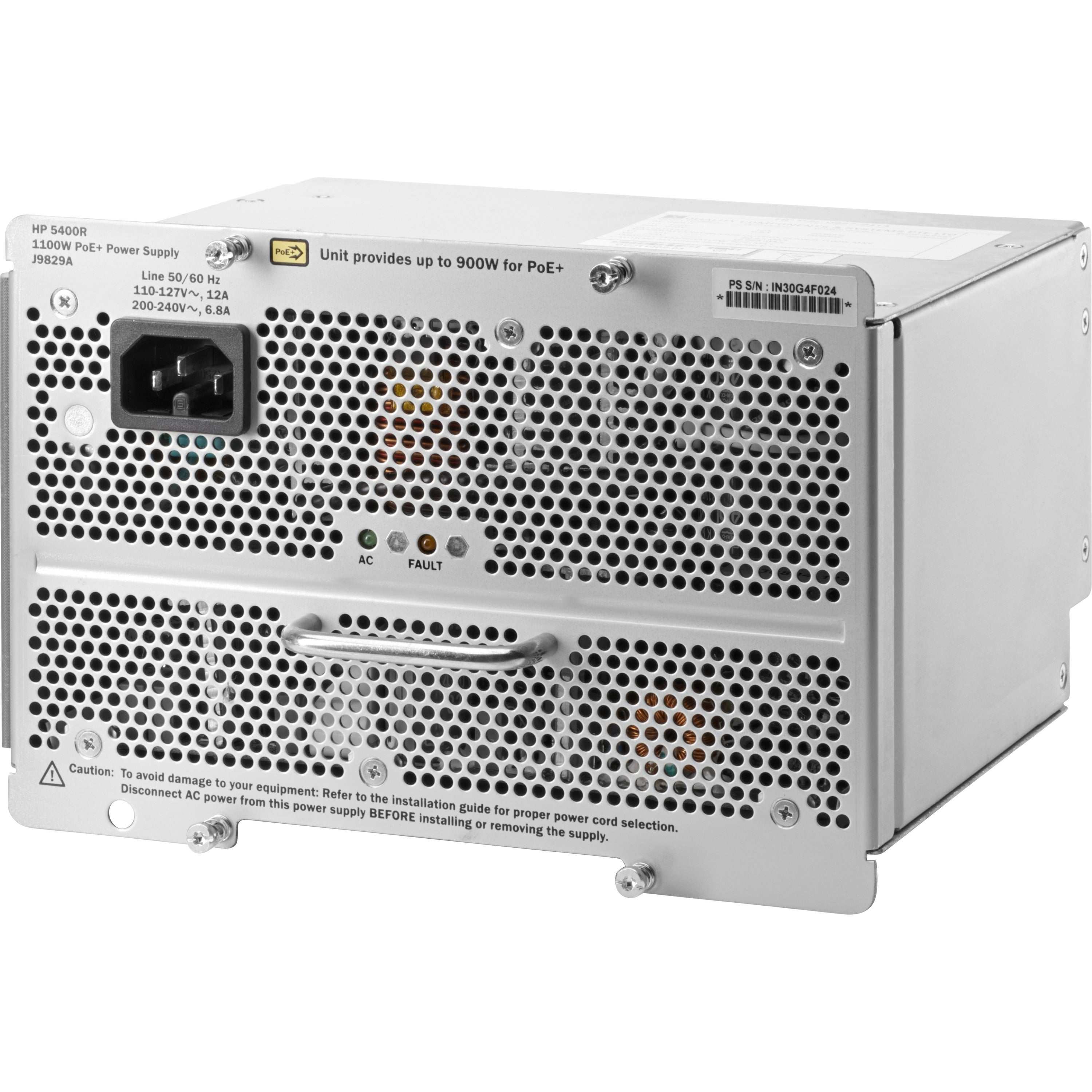 Hewlett Packard HPE 5400R 1100W PoE+ zl2 Power Supply