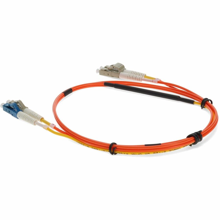 AddOn 2m LC (Male) to LC (Male) Orange OM2 & OS1 Duplex Fiber Mode Conditioning Cable