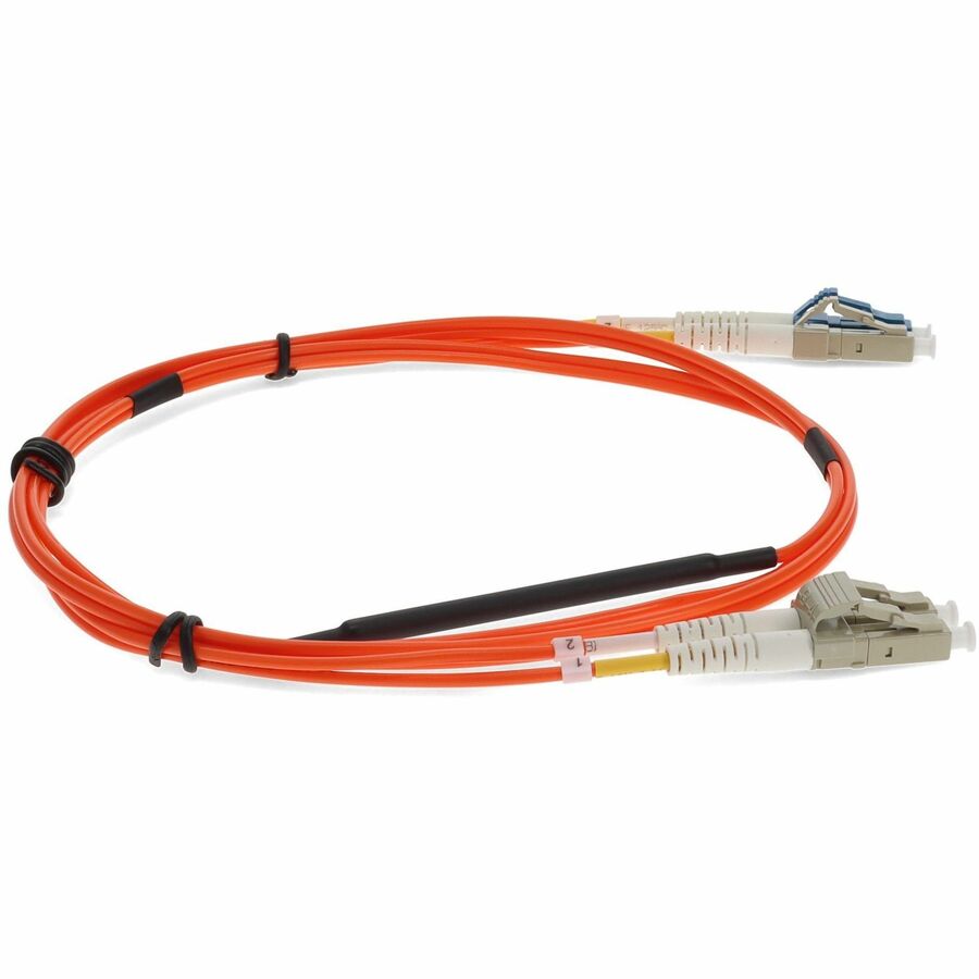 AddOn 1m LC (Male) to LC (Male) Orange OM2 & OS1 Duplex Fiber Mode Conditioning Cable