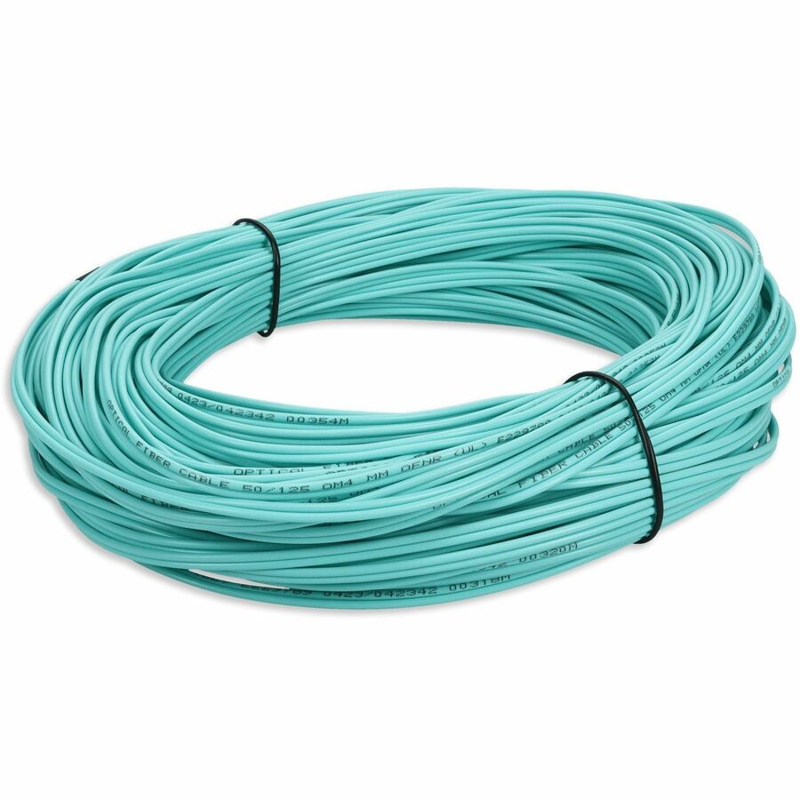 AddOn 25m SC (Male) to ST (Male) Aqua OM4 Duplex Fiber OFNR (Riser-Rated) Patch Cable