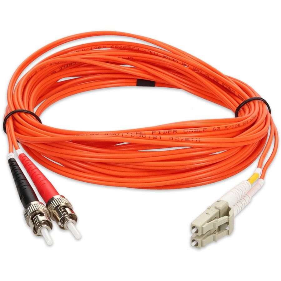 AddOn 1m LC (Male) to ST (Male) Orange OM1 Duplex Fiber OFNR (Riser-Rated) Patch Cable