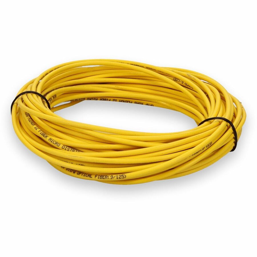 AddOn 20m MPO (Male) to MPO (Male) 12-Strand Yellow OS2 Straight Fiber OFNR (Riser-Rated) Patch Cable