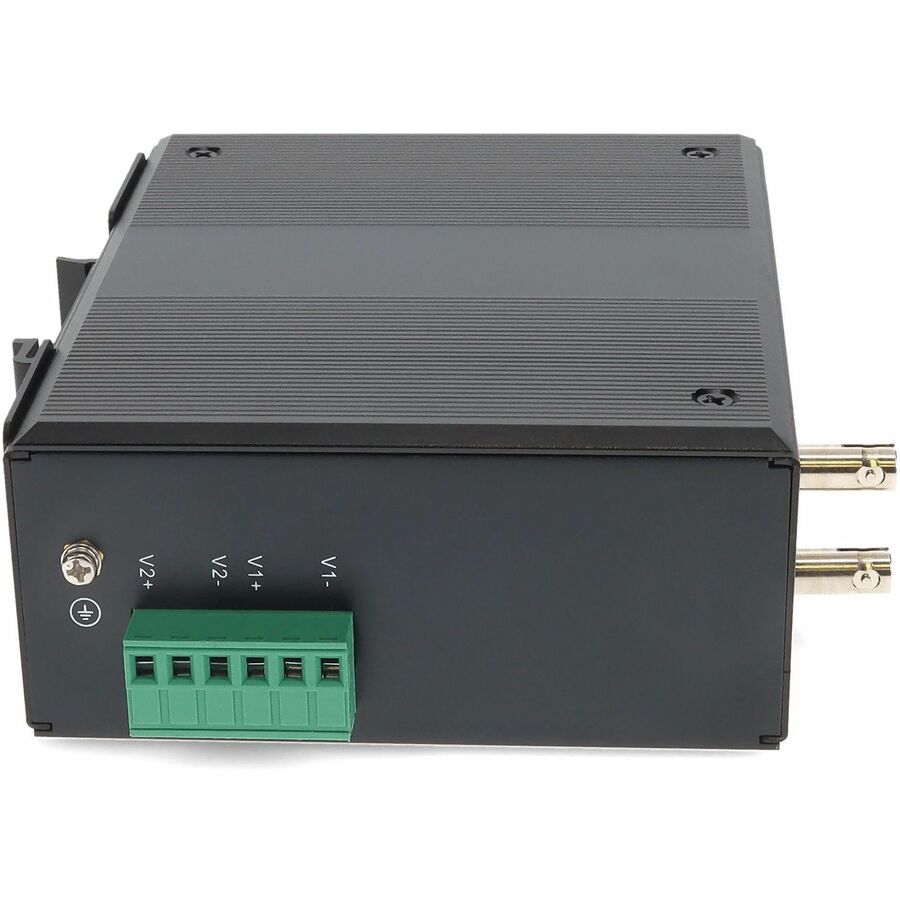 AddOn 2 10/100/1000Base-TX(RJ-45) to 2 1000Base-BXU(ST) SMF 1310nmTX/1550nmRX 20km Industrial Media Converter