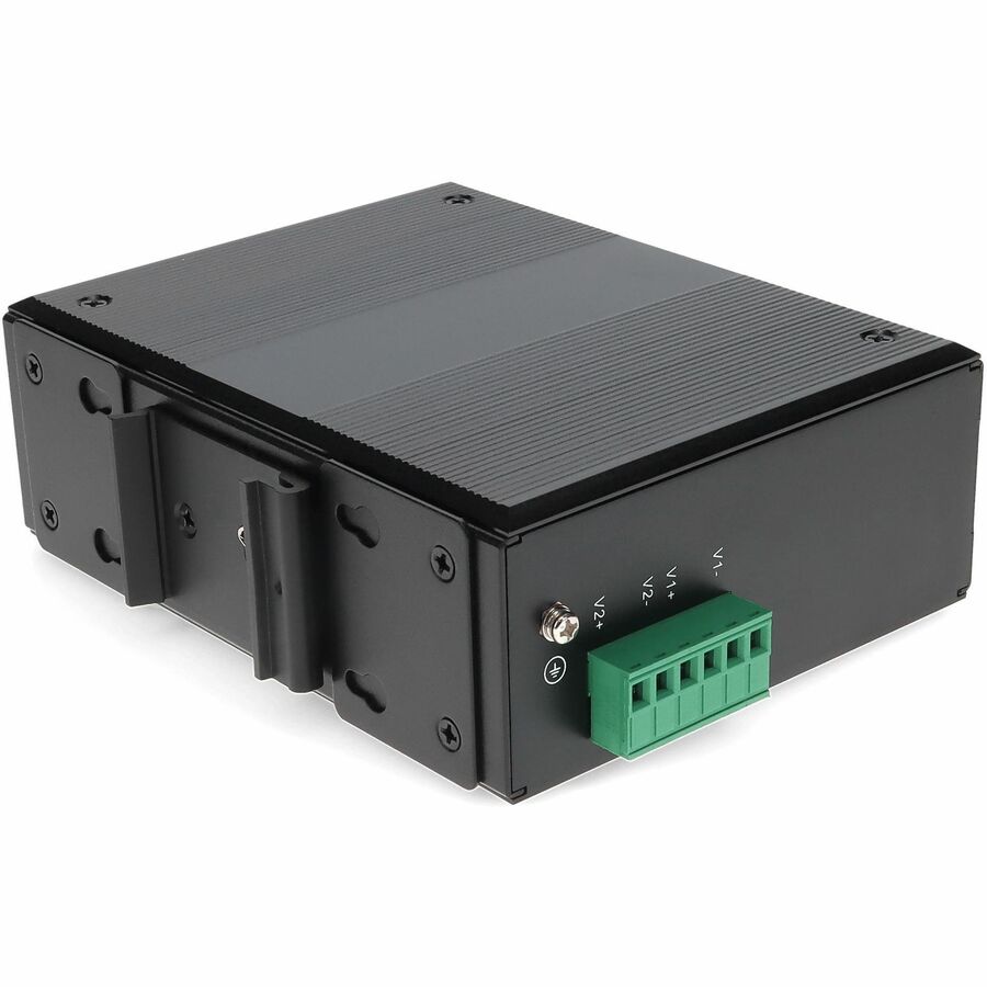 AddOn 2 10/100/1000Base-TX(RJ-45) to 2 1000Base-BXU(ST) SMF 1310nmTX/1550nmRX 20km Industrial Media Converter