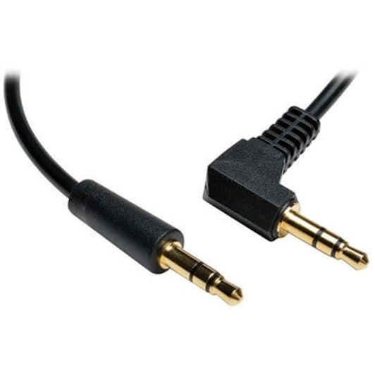 Eaton Tripp Lite Series 3.5mm Mini Stereo Audio Cable with one Right-Angle plug (M/M), 1 ft. (0.31 m)