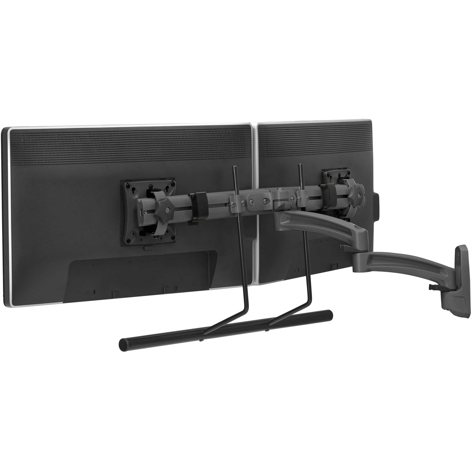 Legrand K2 WALL MNT DUAL DISP 2L ARM HARRAY,BLK, 10 in, Black, K2W22HB