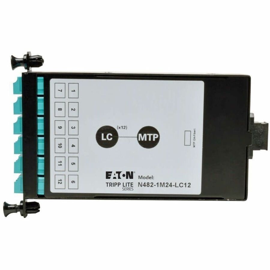 Eaton Tripp Lite Series 100Gb/120Gb to 10Gb Breakout Cassette - 24-Fiber OM4 MTP/MPO ( Male with Pins ) to (x12) LC