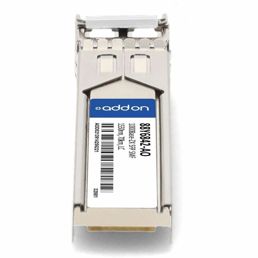 AddOn IBM 88Y6842 Compatible TAA Compliant 1000Base-ZX SFP Transceiver (SMF, 1550nm, 70km, LC)