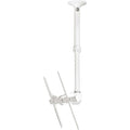 Atdec ceiling mount for large display, short pole - Loads up to 143lb - White - Universal VESA up to 800x500