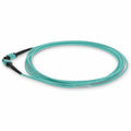AddOn 1m MPO (Male) to MPO (Male) 12-Strand Aqua OM3 Straight Fiber OFNR (Riser-Rated) Patch Cable