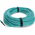 AddOn 15m MPO (Male) to MPO (Male) 12-Strand Aqua OM3 Straight Fiber OFNR (Riser-Rated) Patch Cable