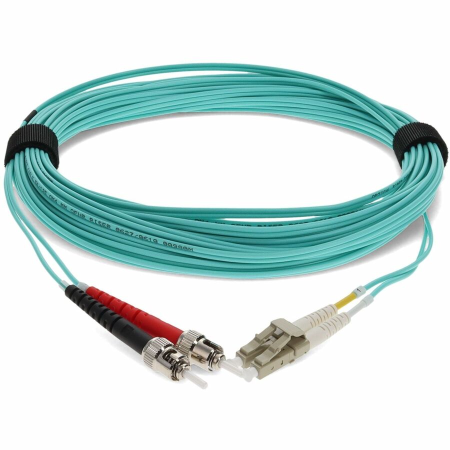 AddOn 7m LC (Male) to ST (Male) Aqua OM3 Duplex Fiber OFNR (Riser-Rated) Patch Cable