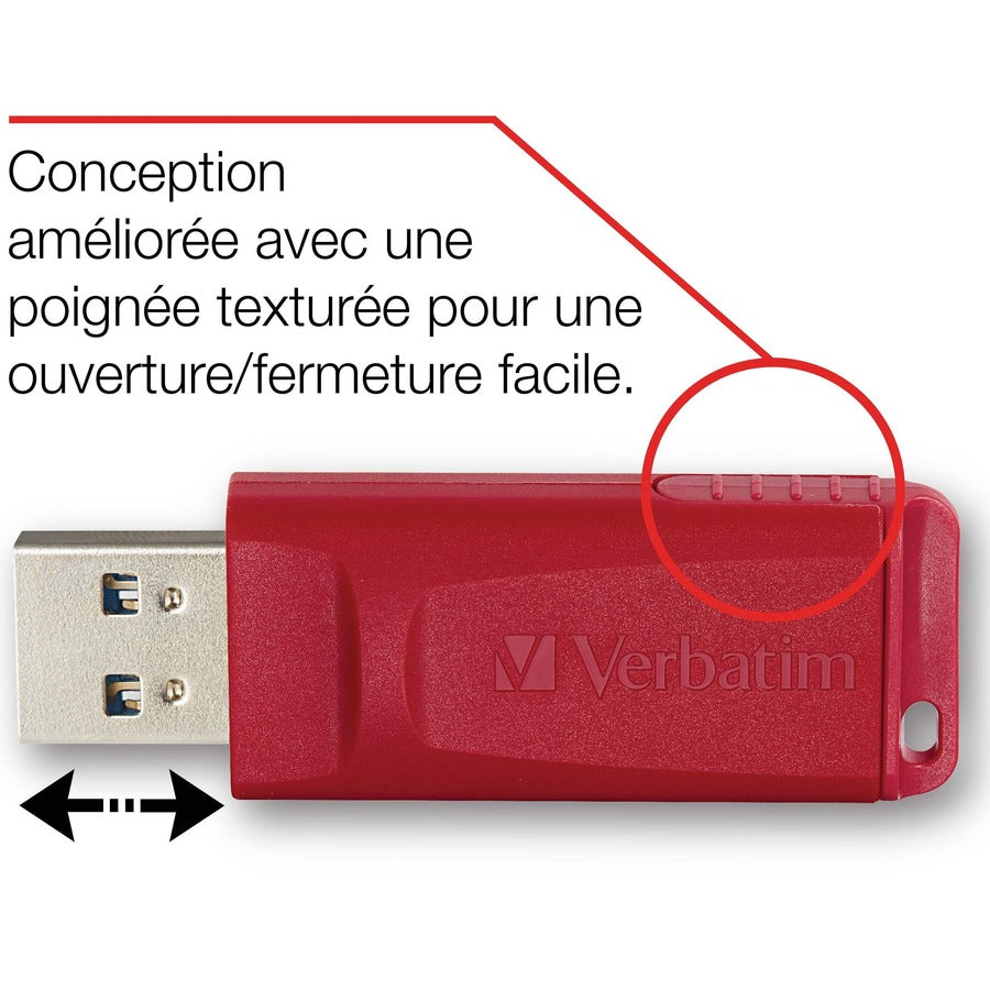 Verbatim 128GB Store 'n' Go&reg; USB Flash Drive - Red