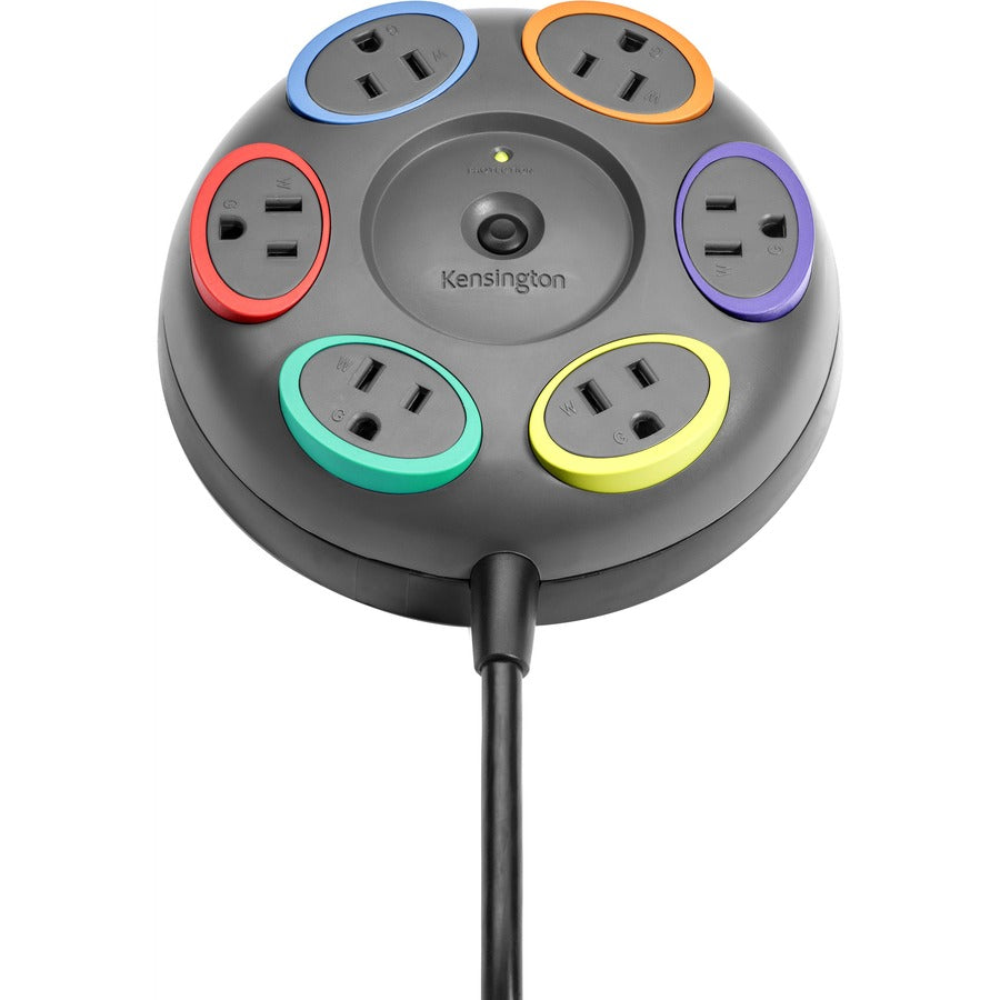 ACCO Kensington SmartSockets Table Top Surge Protector, 16 ft, Gray, K62634NA