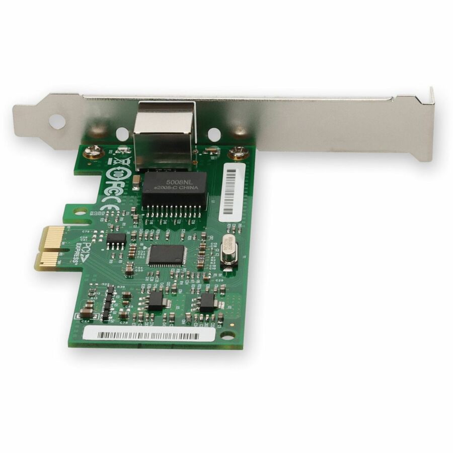 AddOn Intel I210T1 Comparable 10/100/1000Mbs Single Open RJ-45 Port 100m PCIe x4 Network Interface Card