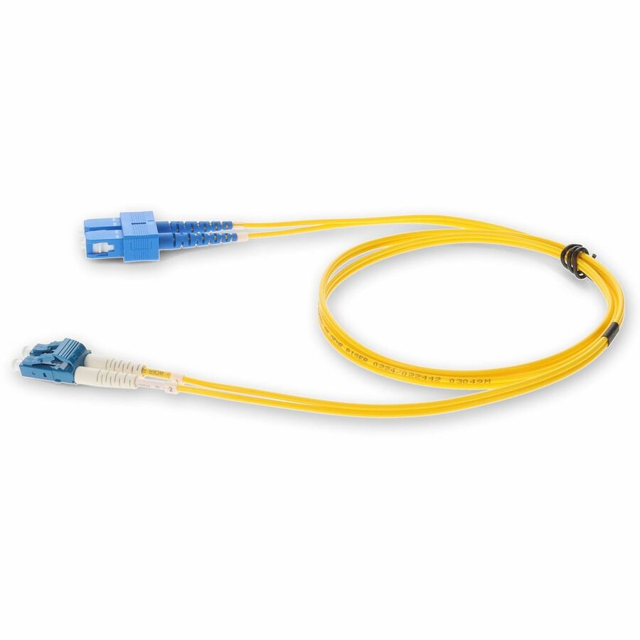 AddOn 8m Cisco 15216-LC-SC-20= Compatible LC (Male) to SC (Male) Yellow OS2 Duplex Fiber OFNR (Riser-Rated) Patch Cable