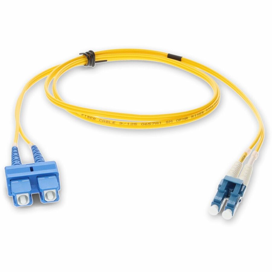 AddOn 8m Cisco 15216-LC-SC-20= Compatible LC (Male) to SC (Male) Yellow OS2 Duplex Fiber OFNR (Riser-Rated) Patch Cable