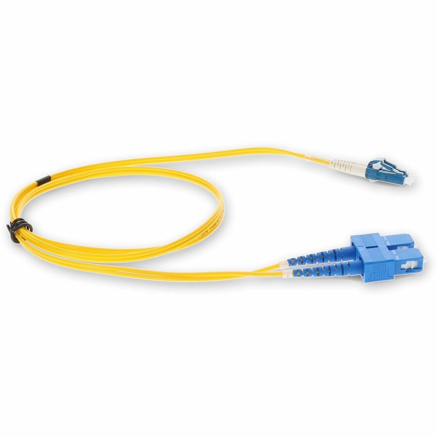 AddOn 8m Cisco 15216-LC-SC-20= Compatible LC (Male) to SC (Male) Yellow OS2 Duplex Fiber OFNR (Riser-Rated) Patch Cable