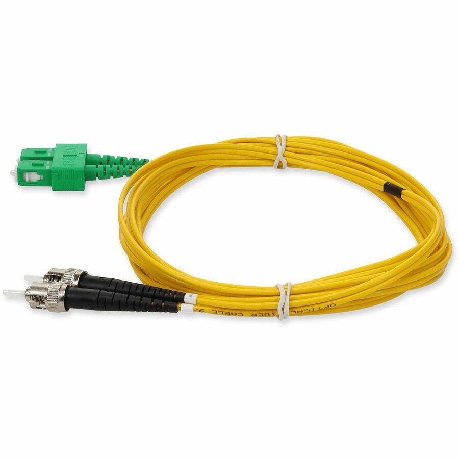 AddOn 3m ASC (Male) to ST (Male) Yellow OS2 Duplex Fiber OFNR (Riser-Rated) Patch Cable