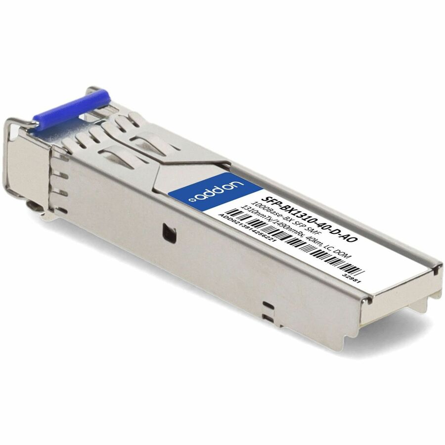 AddOn ZyXEL SFP-BX1310-40-D Compatible TAA Compliant 1000Base-BX SFP Transceiver (SMF, 1310nmTx/1490nmRx, 40km, LC, DOM)