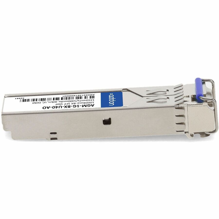 AddOn Netgear AGM-1G-BX-U40 Compatible TAA Compliant 1000Base-BX SFP Transceiver (SMF, 1310nmTx/1490nmRx, 40km, LC, DOM)