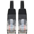 Eaton Cat5e Cat5 350MHz Molded Patch Cable RJ45 M/M Black 12' 12ft, Male, 12 ft, Gold, N002-012-BK