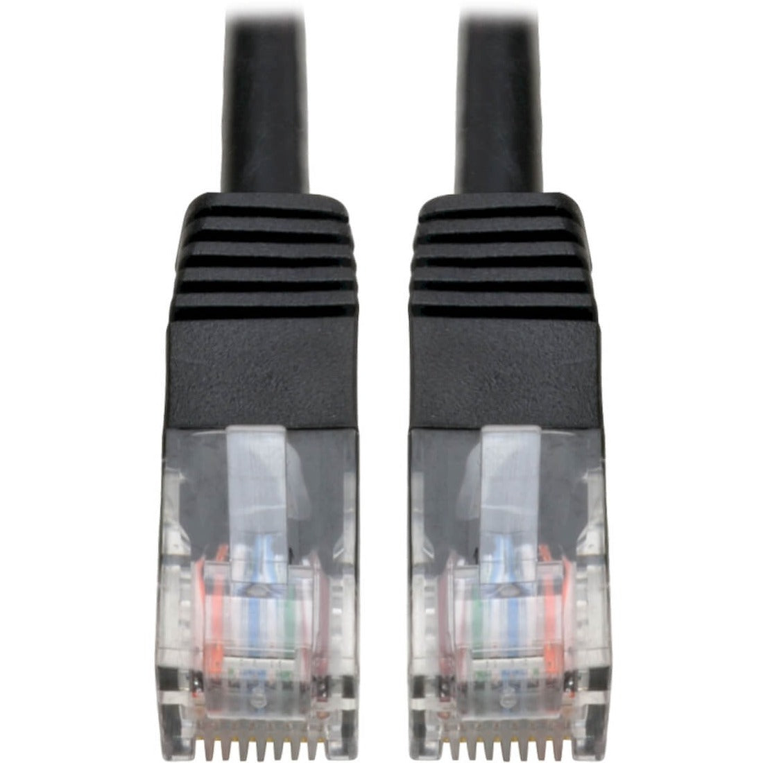 Eaton Cat5e Cat5 350MHz Molded Patch Cable RJ45 M/M Black 12' 12ft, Male, 12 ft, Gold, N002-012-BK