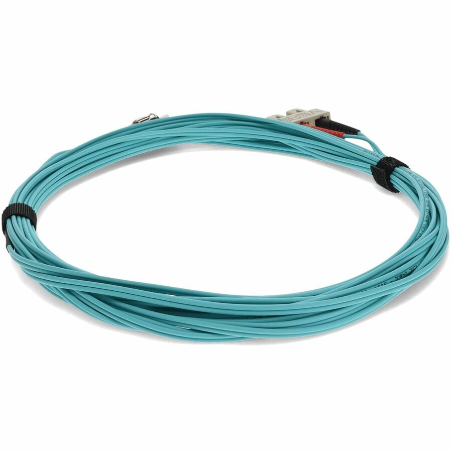 AddOn 9m SC (Male) to ST (Male) Aqua OM3 Duplex Fiber OFNR (Riser-Rated) Patch Cable