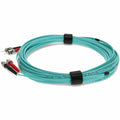 AddOn 4m ST (Male) to ST (Male) Aqua OM4 Duplex Fiber OFNR (Riser-Rated) Patch Cable