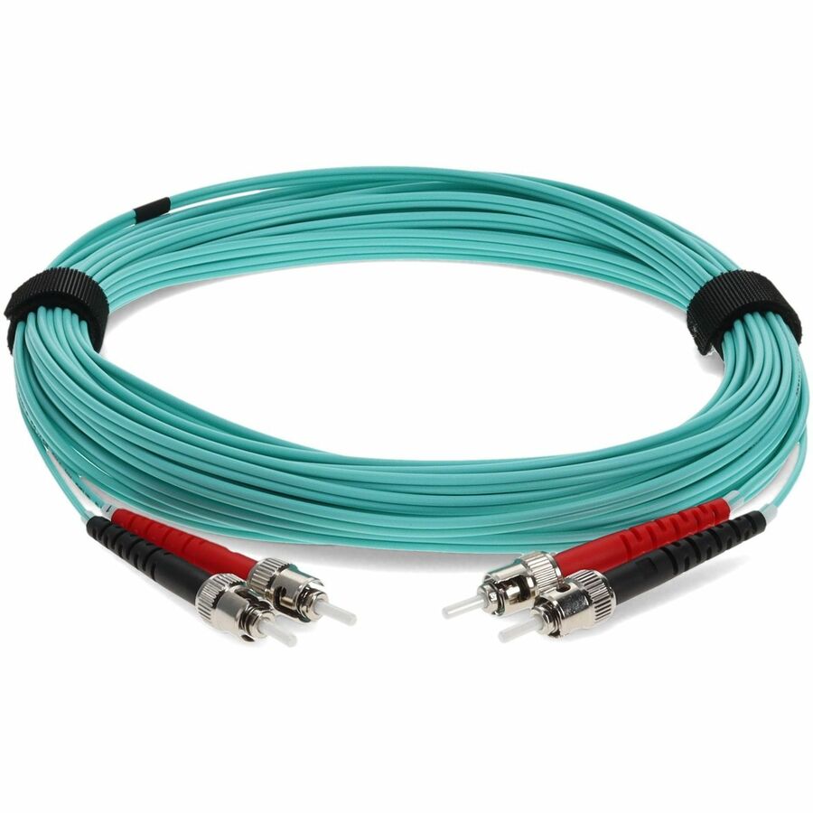 AddOn 4m ST (Male) to ST (Male) Aqua OM4 Duplex Fiber OFNR (Riser-Rated) Patch Cable