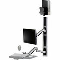 Amer Wall Mount for Keyboard, CPU, Mouse, Flat Panel Display, Curved Screen Display - TAA Compliant