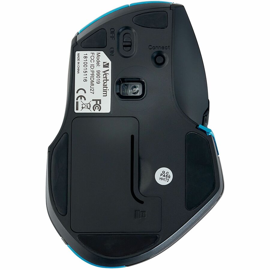 Verbatim Wireless Desktop 8-Button Deluxe Blue LED Mouse - Blue