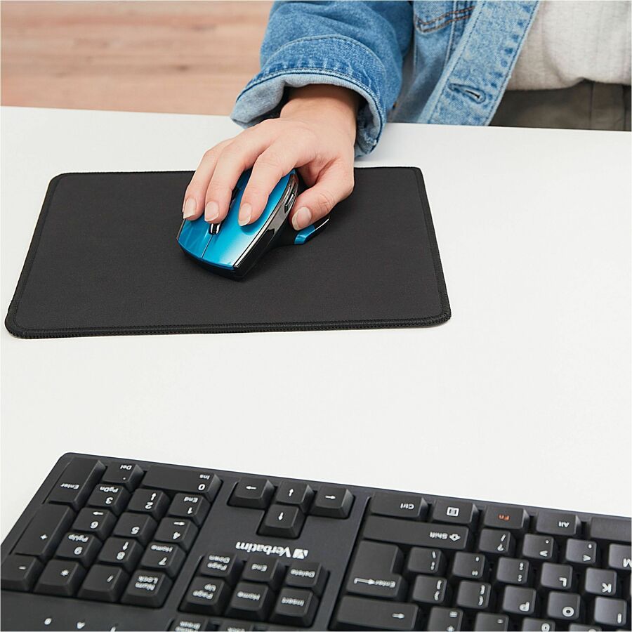 Verbatim Wireless Desktop 8-Button Deluxe Blue LED Mouse - Blue