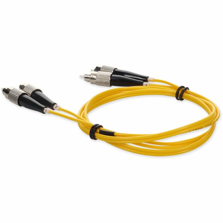 AddOn 5m FC (Male) to FC (Male) Yellow OS2 Duplex Fiber OFNR (Riser-Rated) Patch Cable