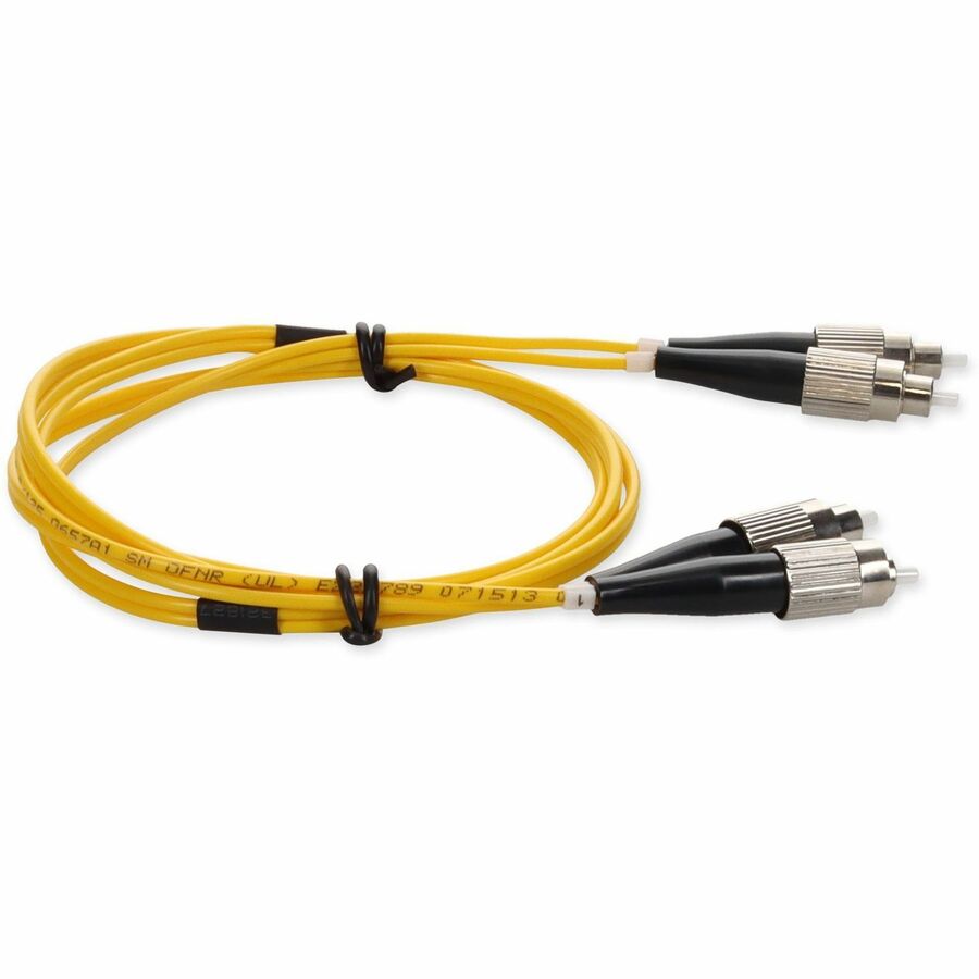 AddOn 5m FC (Male) to FC (Male) Yellow OS2 Duplex Fiber OFNR (Riser-Rated) Patch Cable