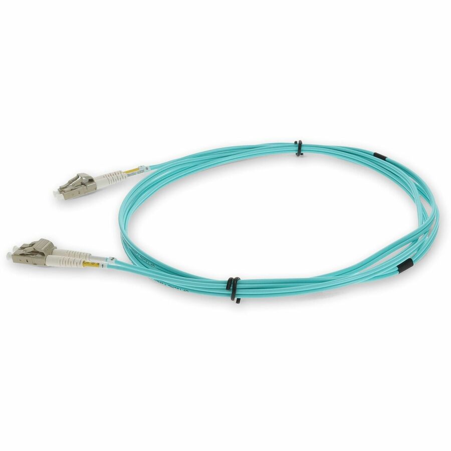 AddOn 10m IBM 45W2282 Compatible LC (Male) to LC (Male) Aqua OM3 Duplex Fiber OFNR (Riser-Rated) Patch Cable