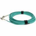 AddOn 15m HP BK841A Compatible LC (Male) to LC (Male) Aqua OM4 Duplex Fiber OFNR (Riser-Rated) Patch Cable
