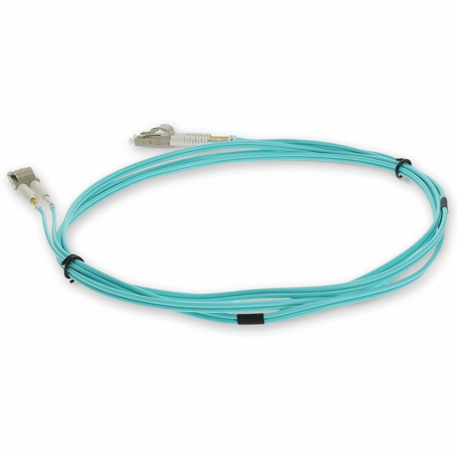 AddOn 2m HP BK839A Compatible LC (Male) to LC (Male) Aqua OM4 Duplex Fiber OFNR (Riser-Rated) Patch Cable