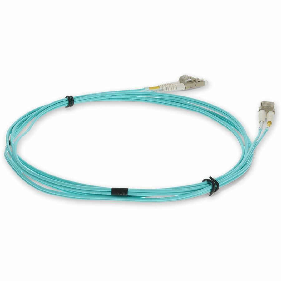 AddOn 5m HP AJ836A Compatible LC (Male) to LC (Male) Aqua OM3 Duplex Fiber OFNR (Riser-Rated) Patch Cable