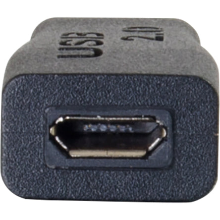C2G USB 2.0 USB Type C to USB Micro B Adapter M/F - USB C to Phone Black